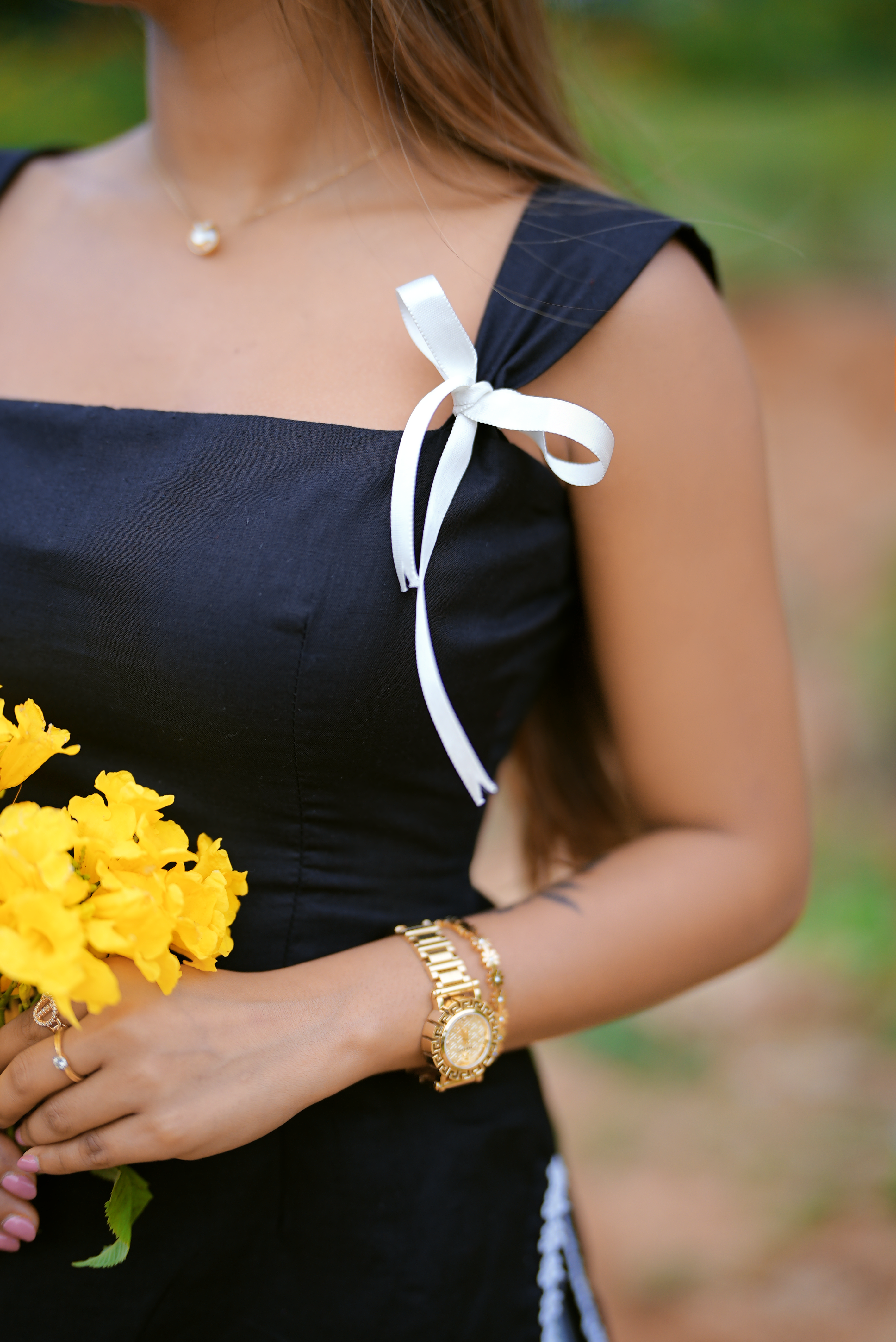 Midnight Bloom Short Trendy Kurti