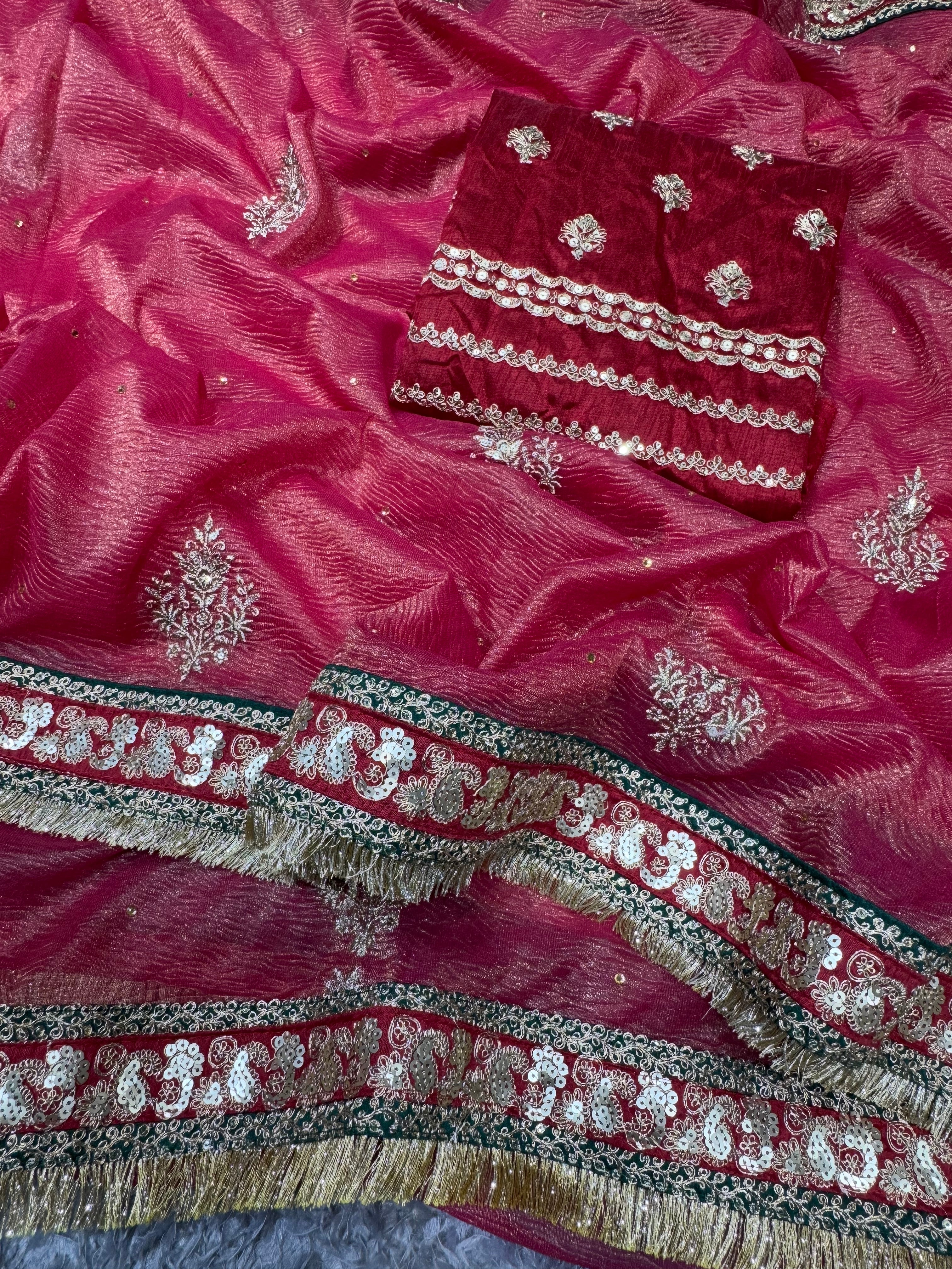 Bollywood Designer Red Saree