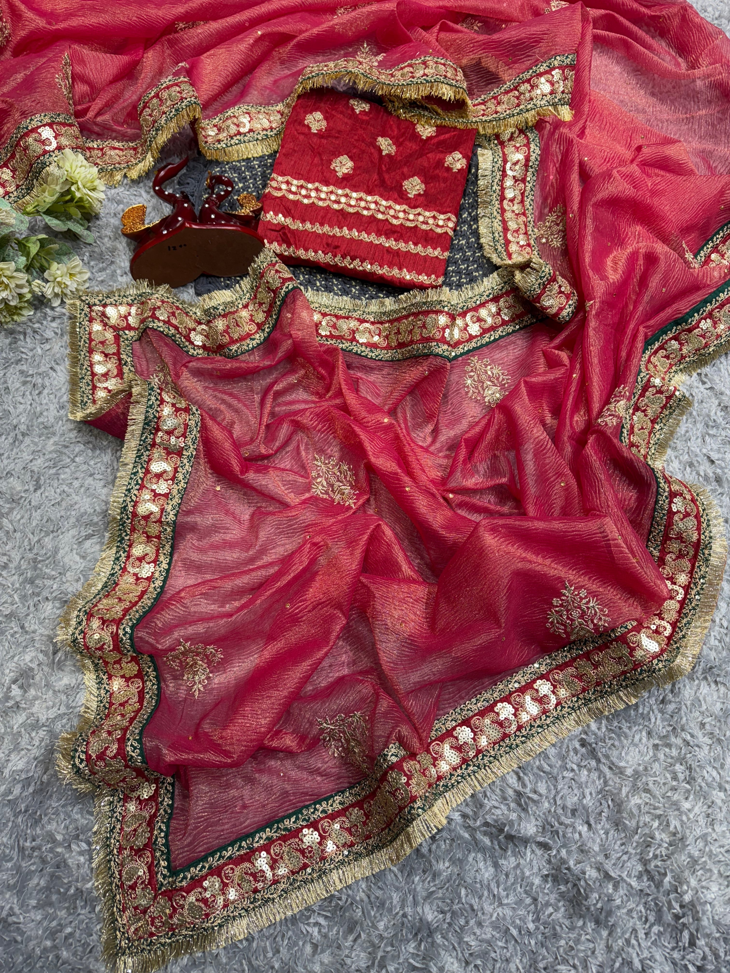 Bollywood Designer Red Saree