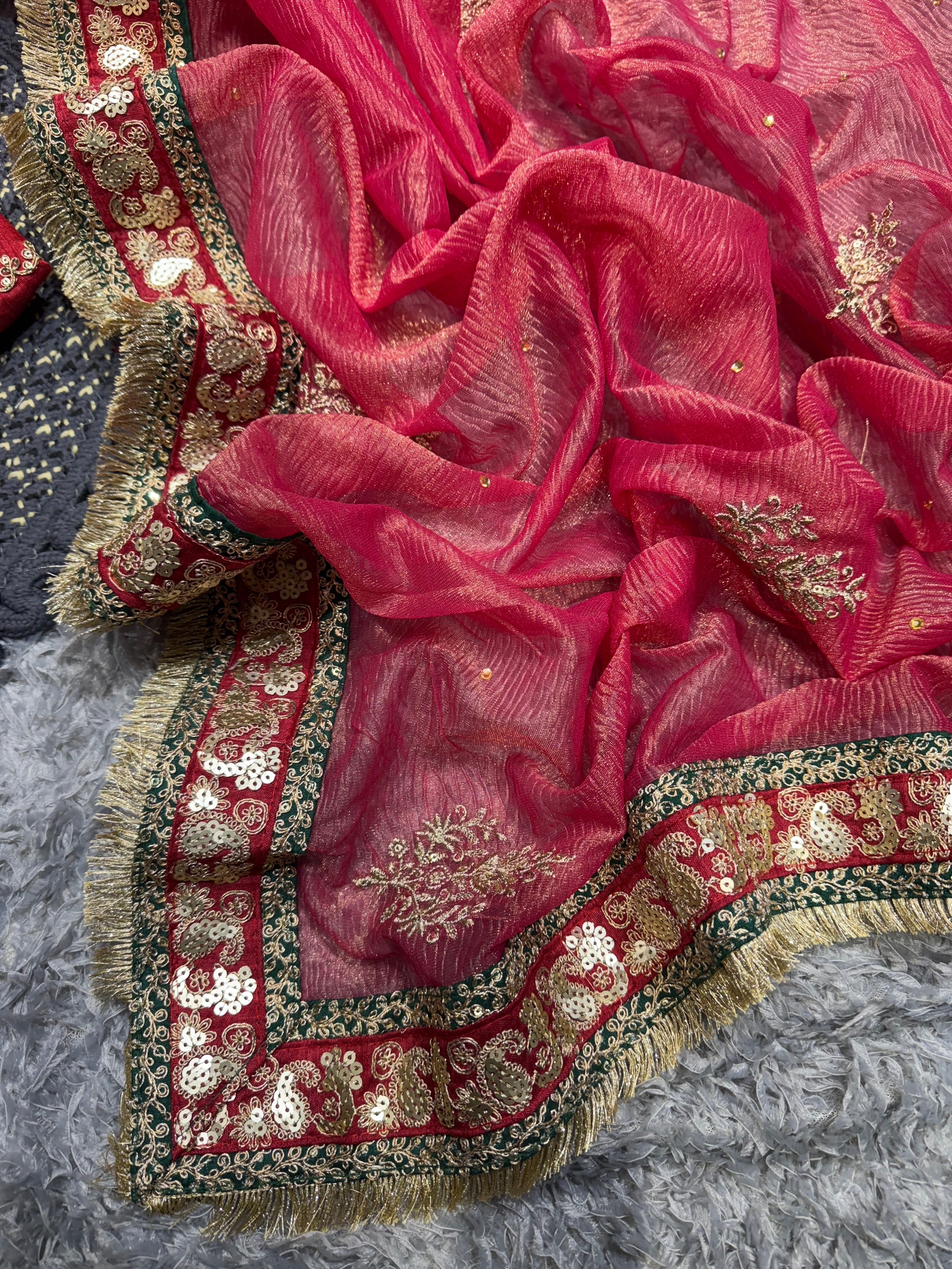 Bollywood Designer Red Saree