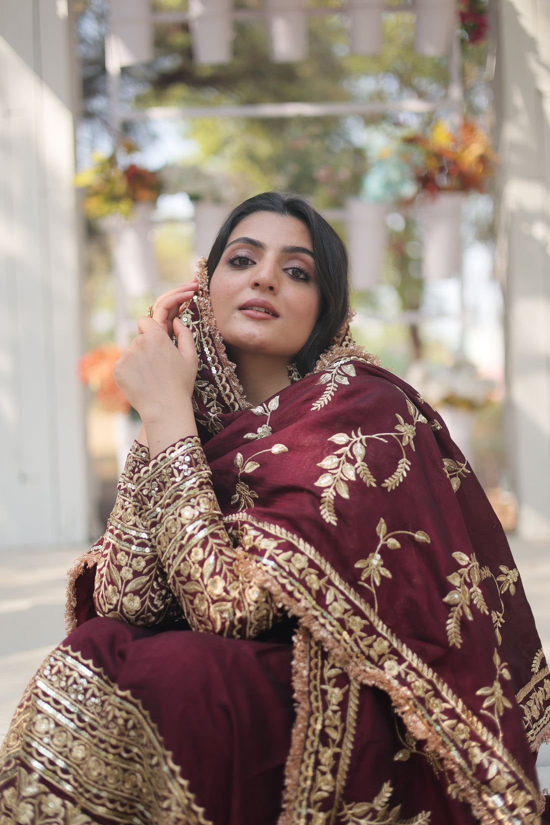 Beautiful Shimmer Gown With Dupatta