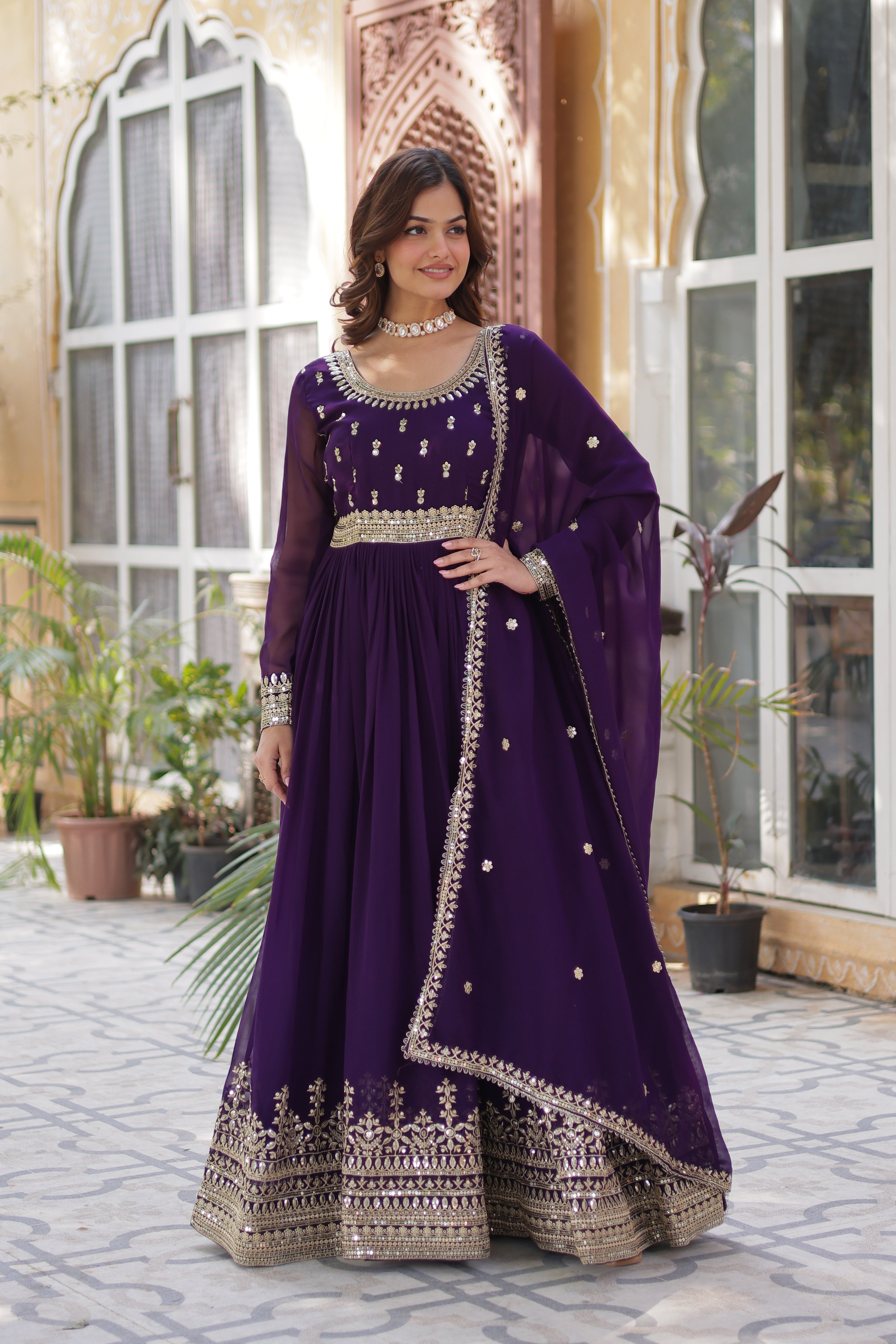 Elegant Designer Readymade Gown