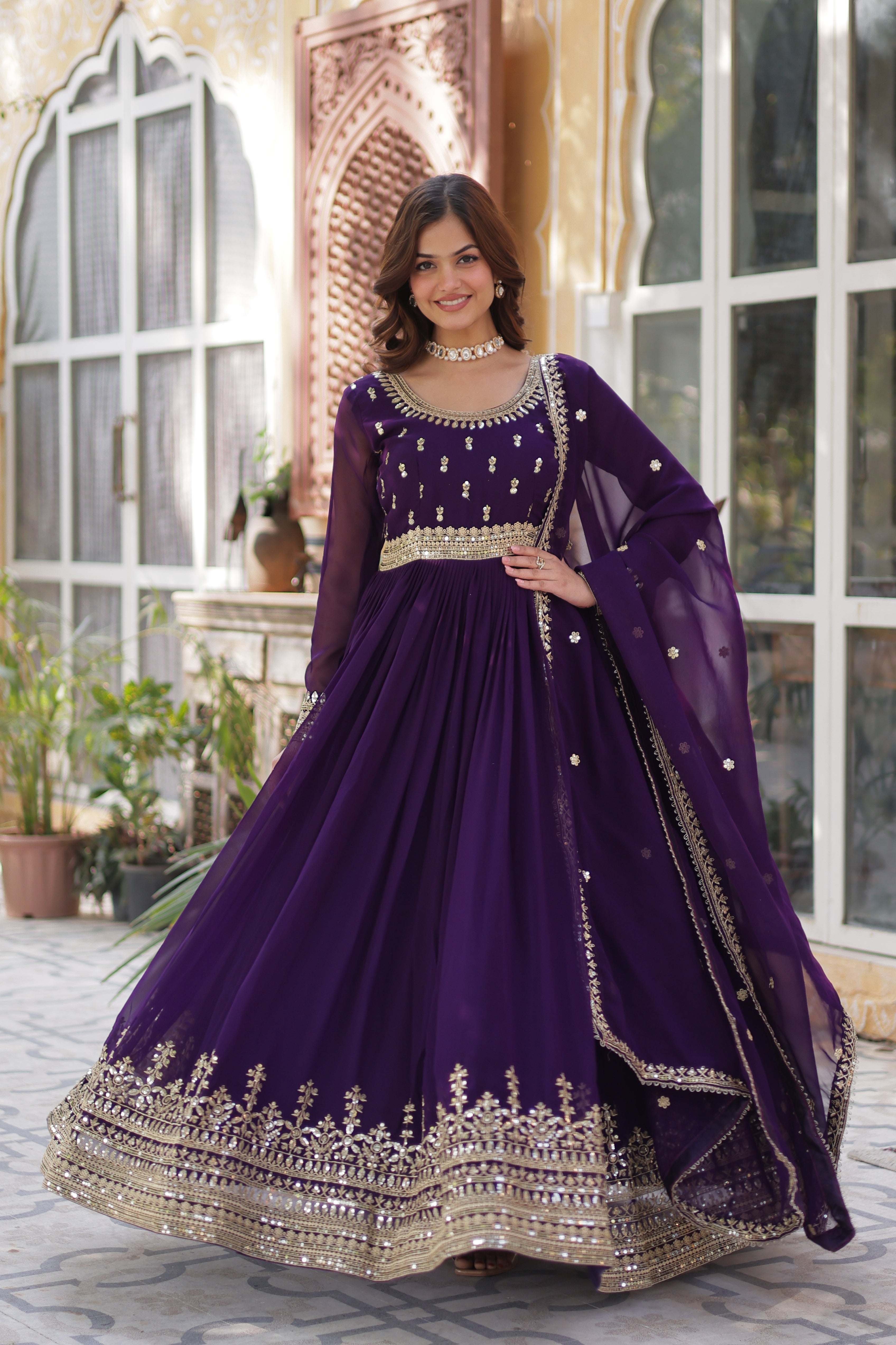 Elegant Designer Readymade Gown