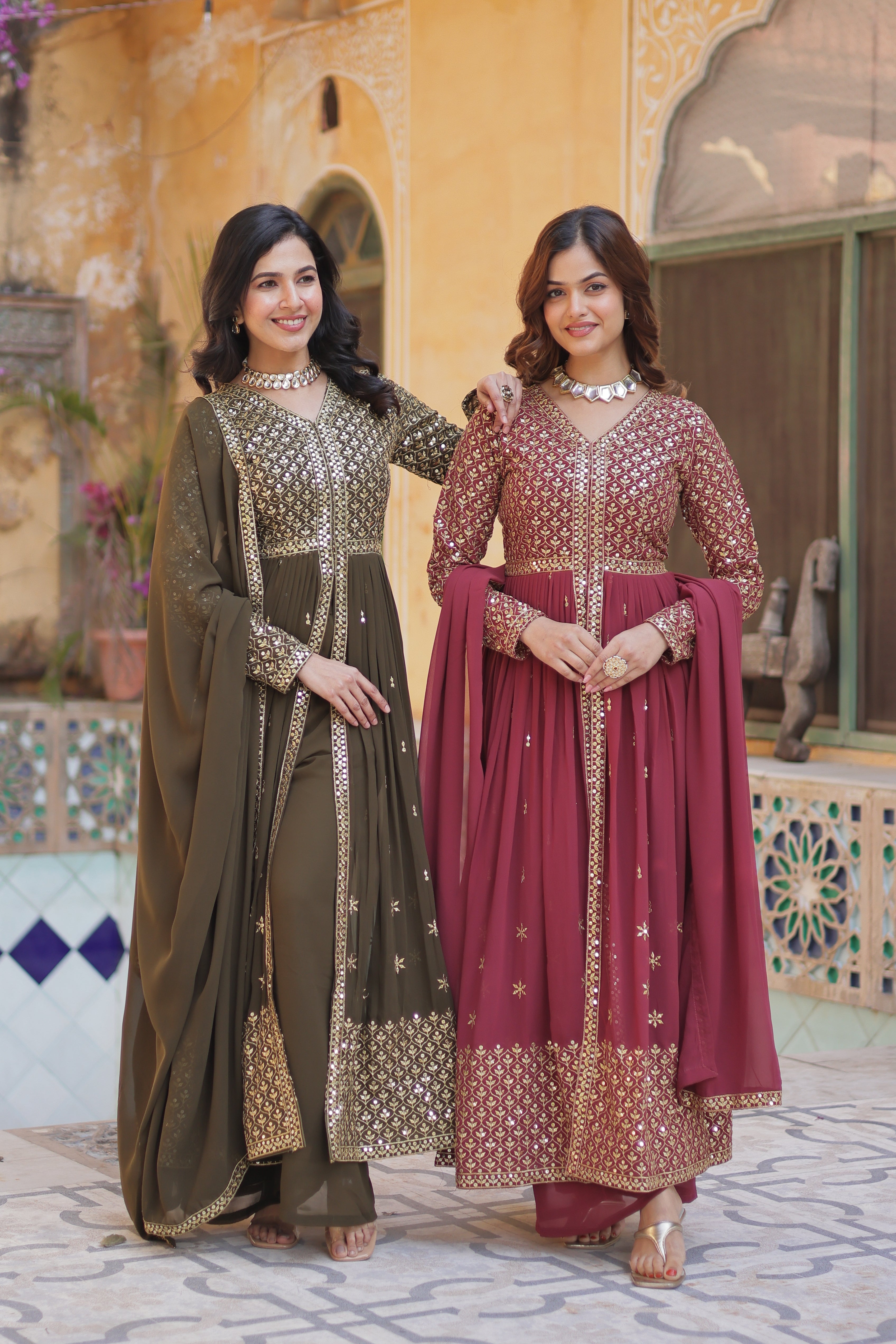 PREMIUM READYMADE  KURTI WITH PANT & DUPATTA SET