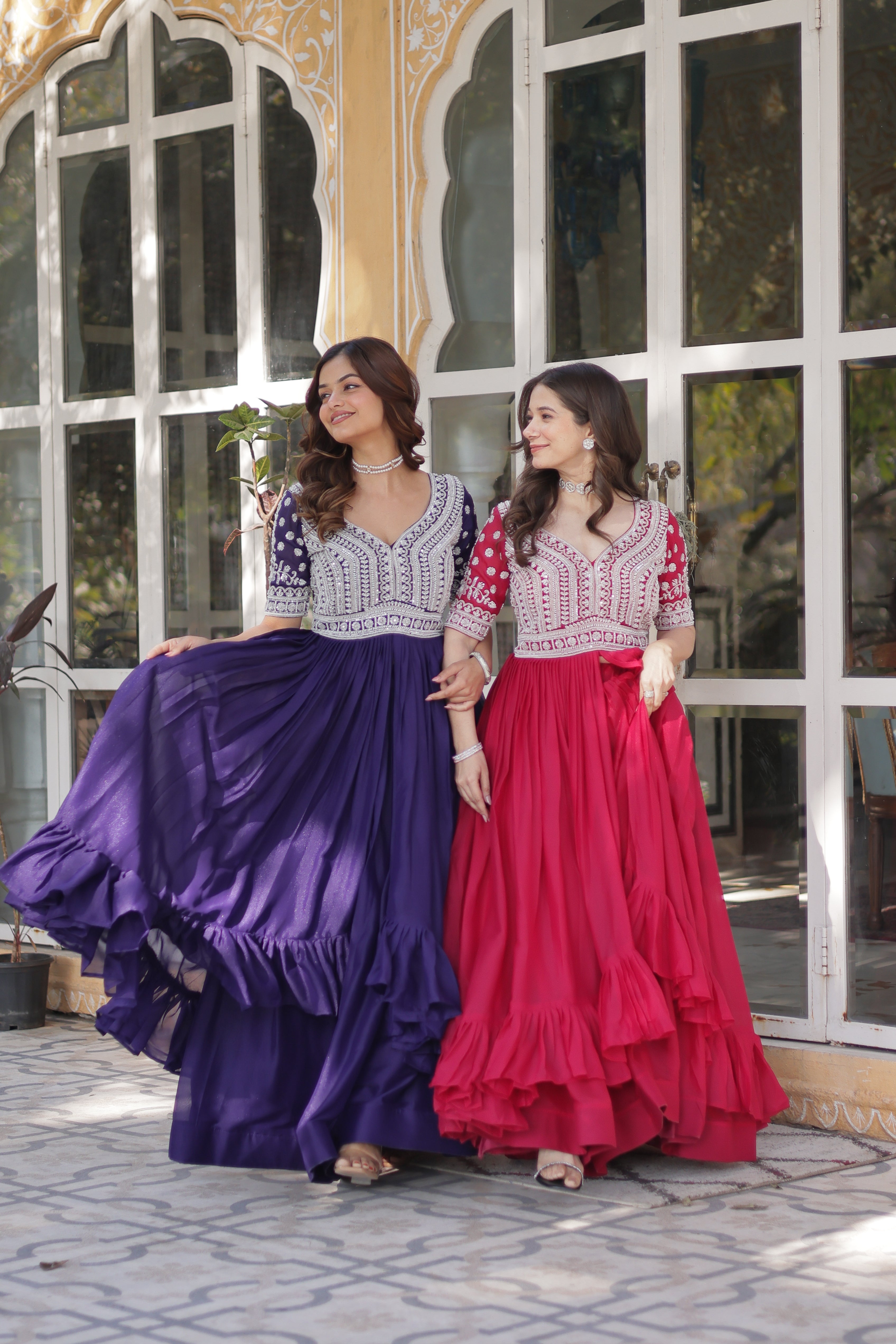 Beautiful Lehenga With Readymade Slit Cut Long Kurti Set