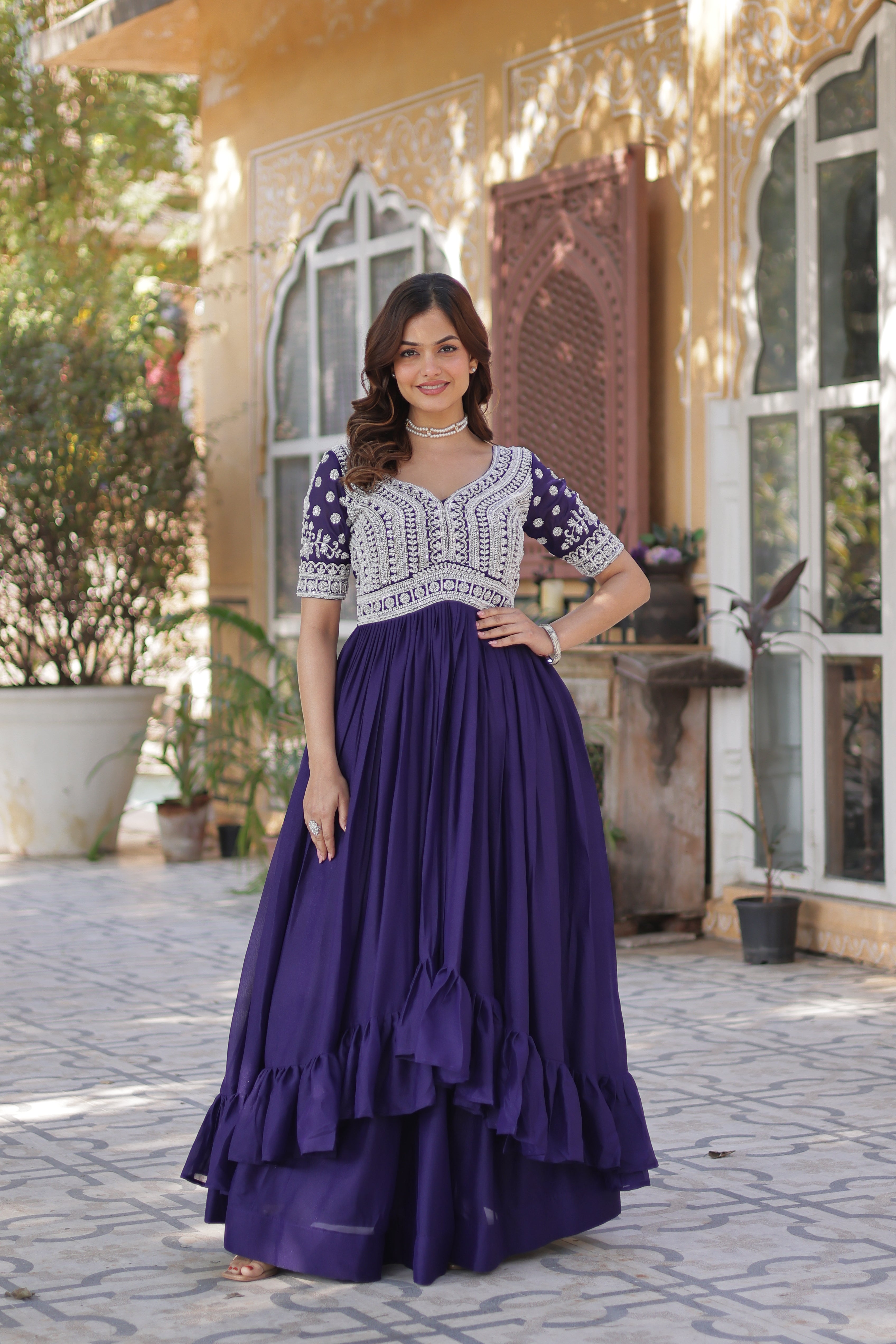 Beautiful Lehenga With Readymade Slit Cut Long Kurti Set