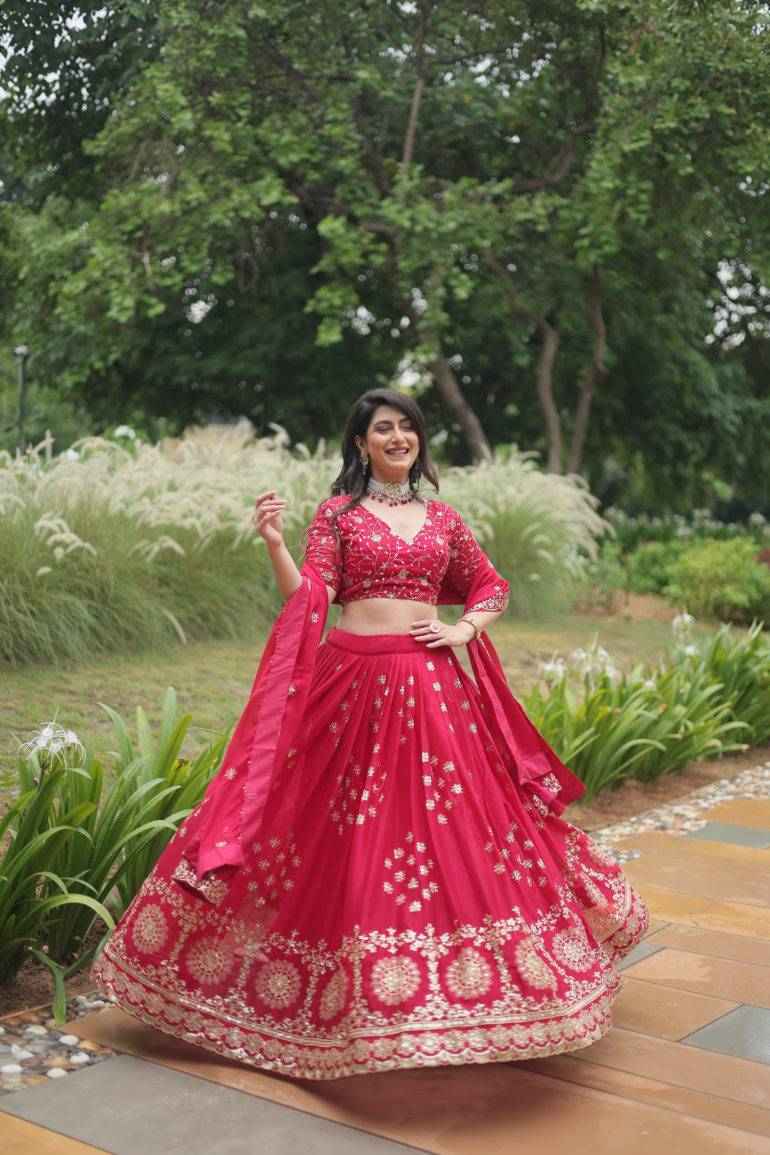 Beautiful Designer Lehenga Set Made with  Rangoli Silk