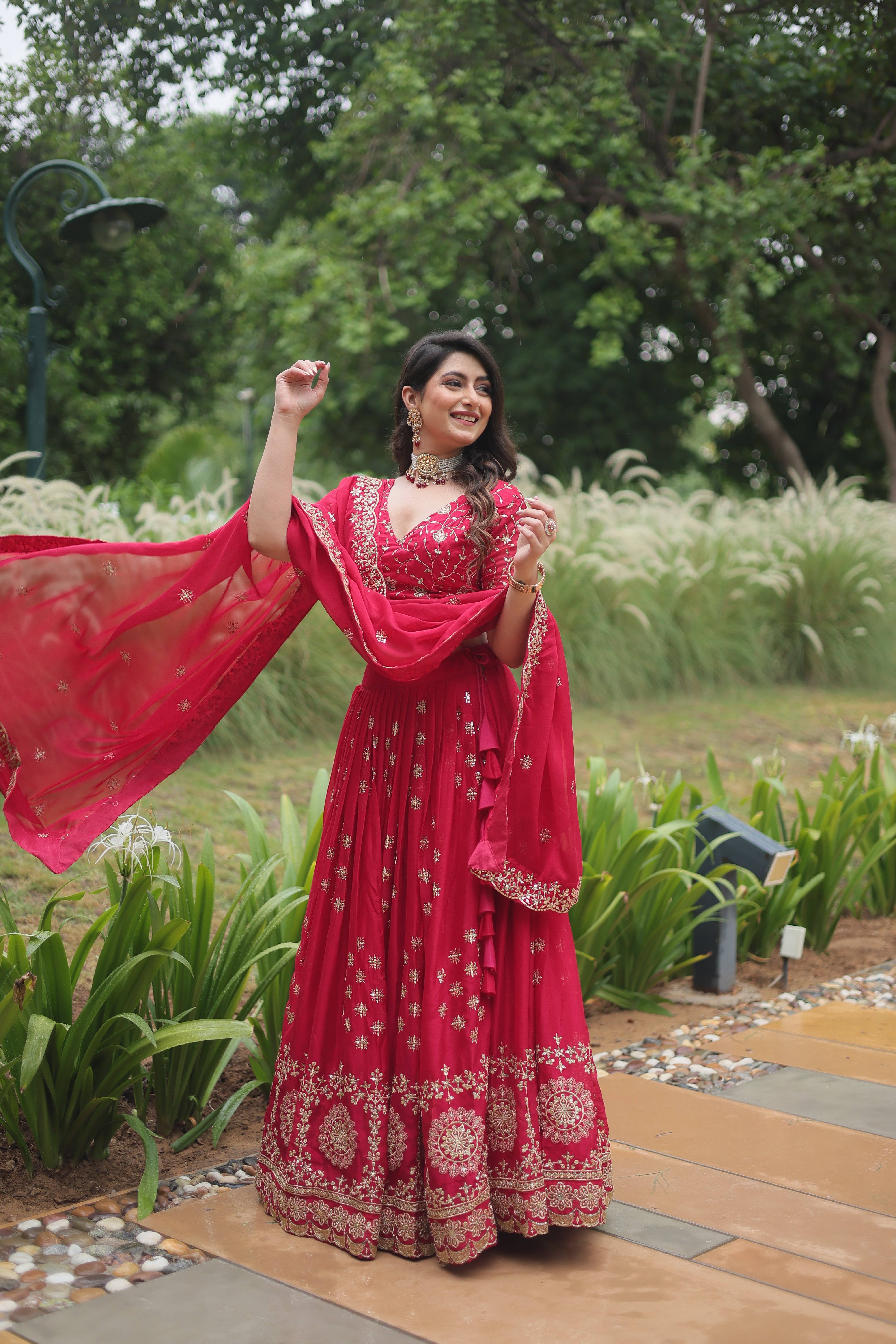 Beautiful Designer Lehenga Set Made with  Rangoli Silk