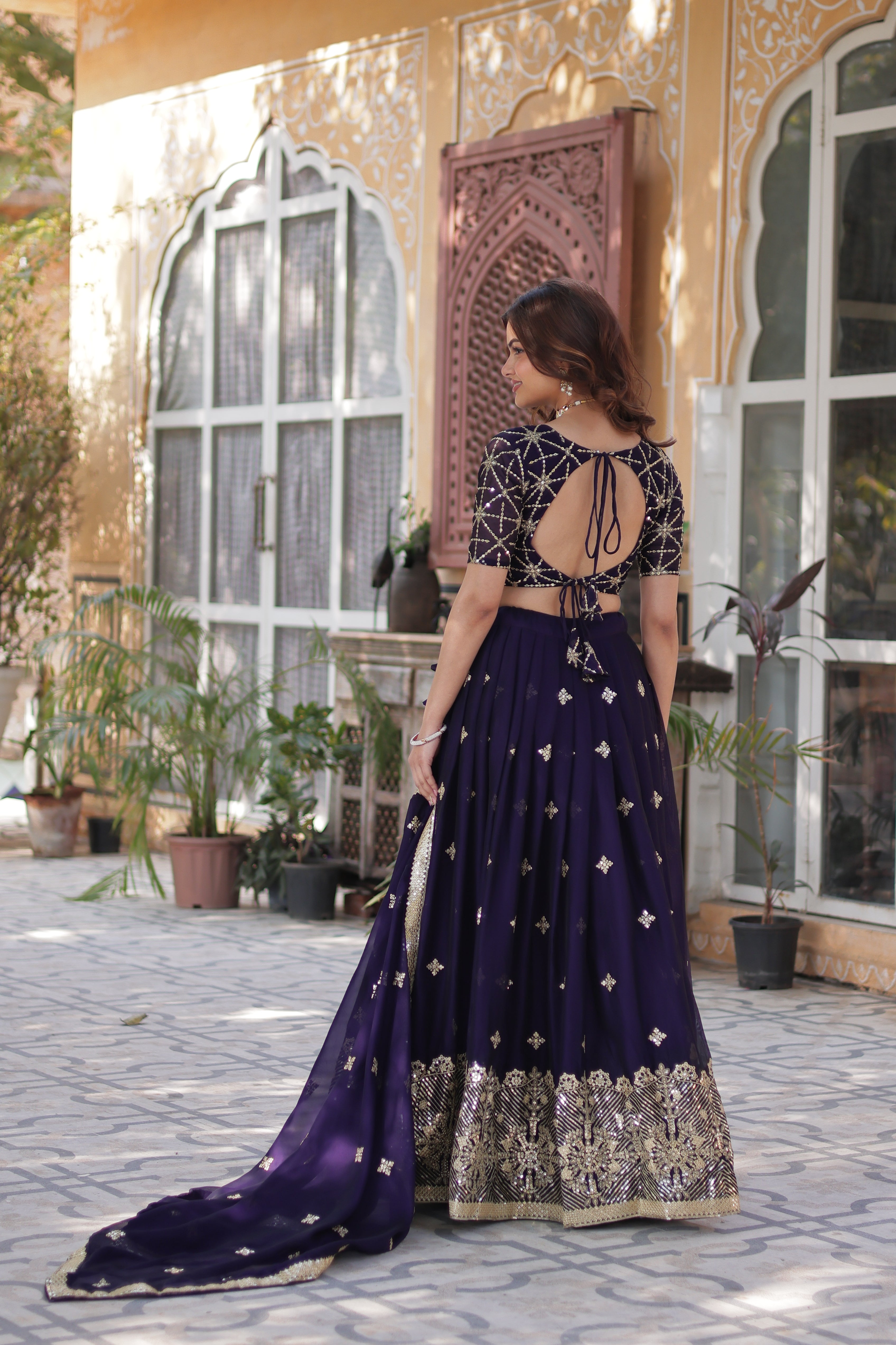 Elegant Designer Rangoli Silk Lehenga