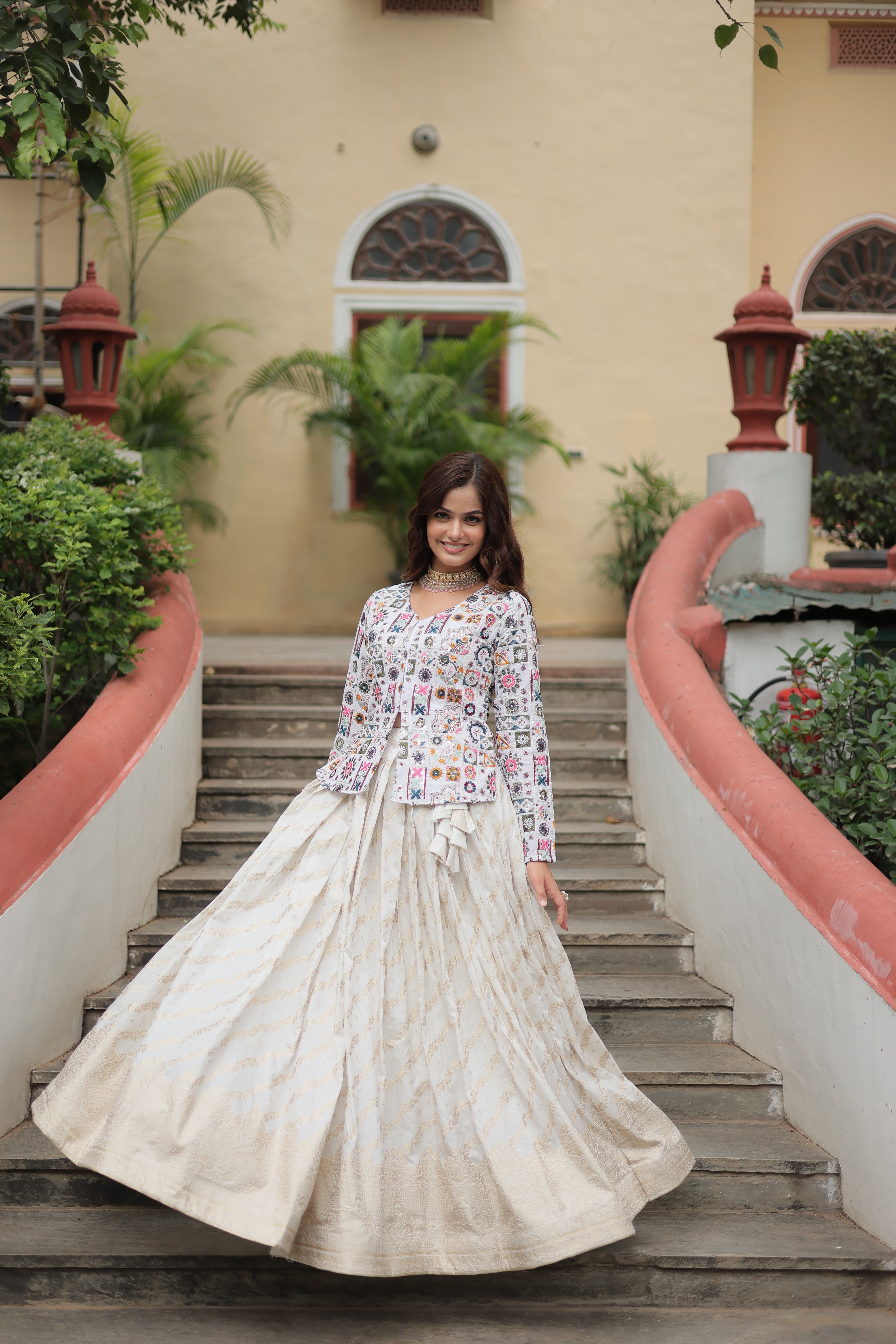 Beautiful Premium Designer Viscose Jacquard Lehenga