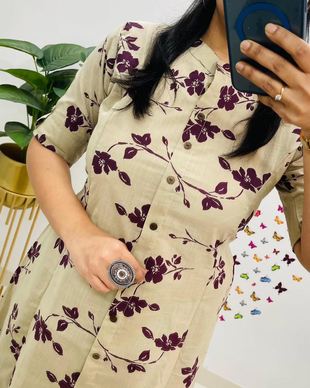 cotton co-ord set, florral kurta set, Noorahe 