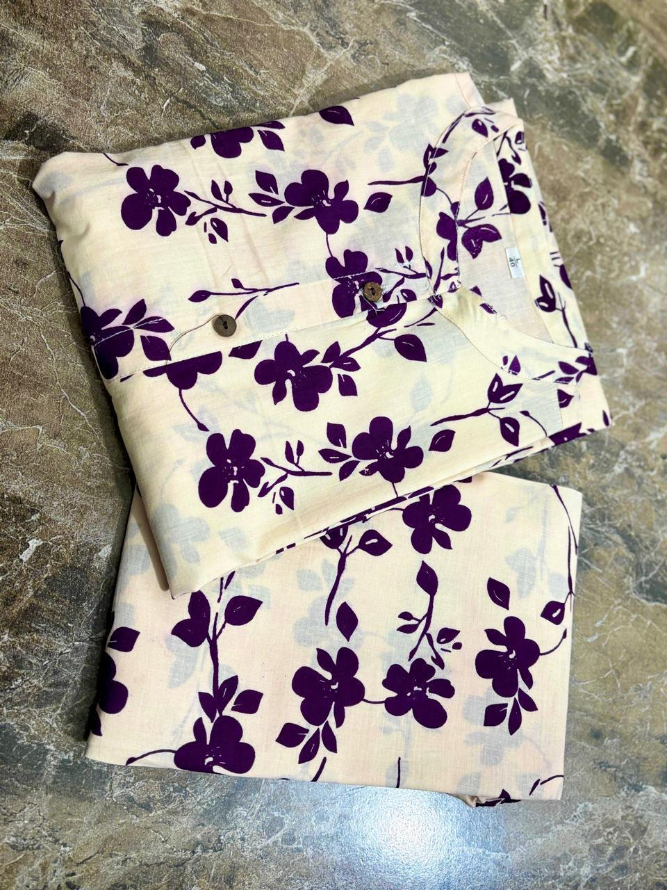 cotton co-ord set, florral kurta set, Noorahe 