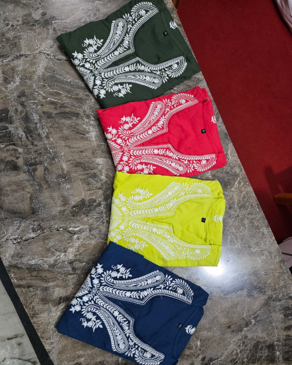 Beautiful Blue Cotton Kurta Pant Set