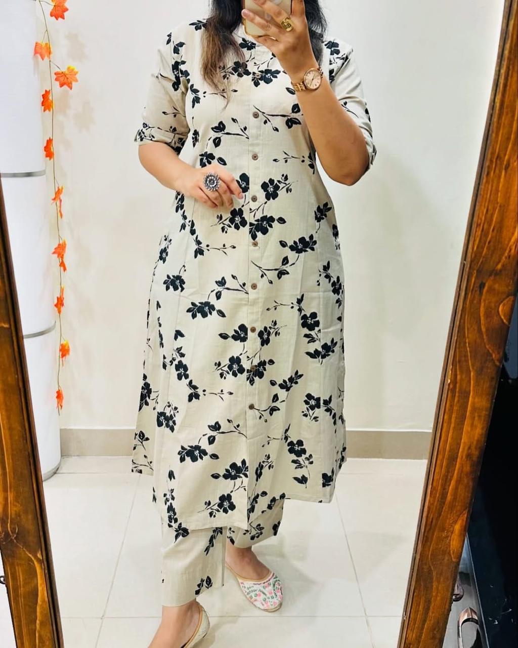 Easy Breezy Black Printed Summer Cotton Co-Ord Set