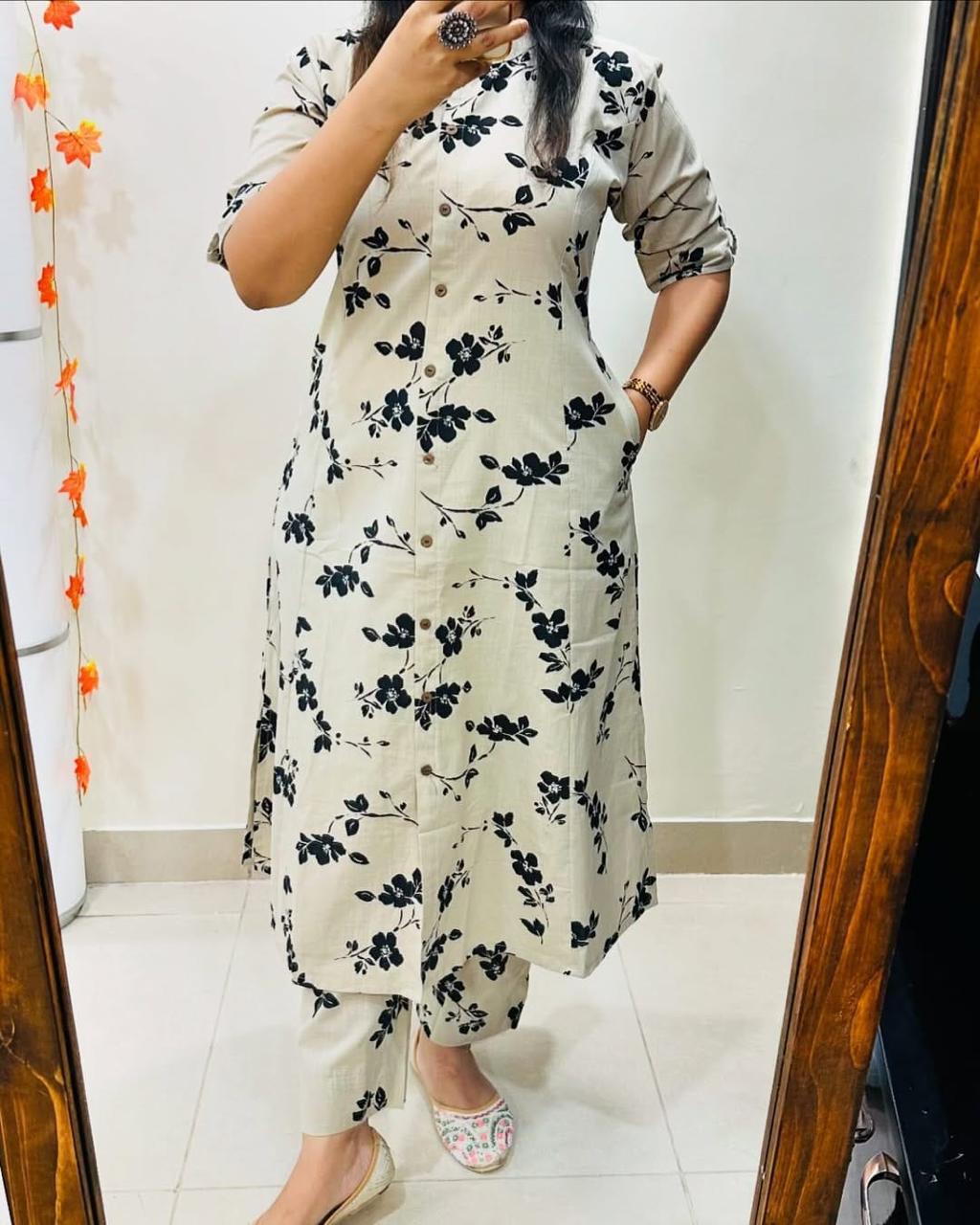 Easy Breezy Black Printed Summer Cotton Co-Ord Set