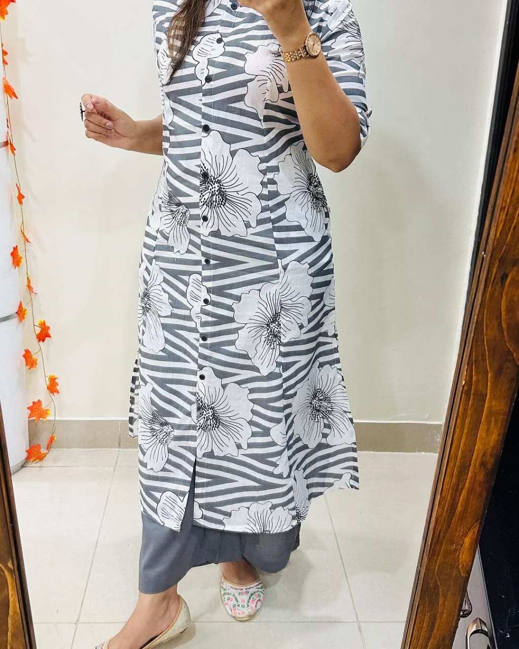 Premium Gray Fine Cotton Kurta Pant Set