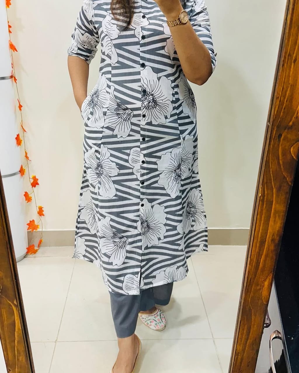 Premium Gray Fine Cotton Kurta Pant Set