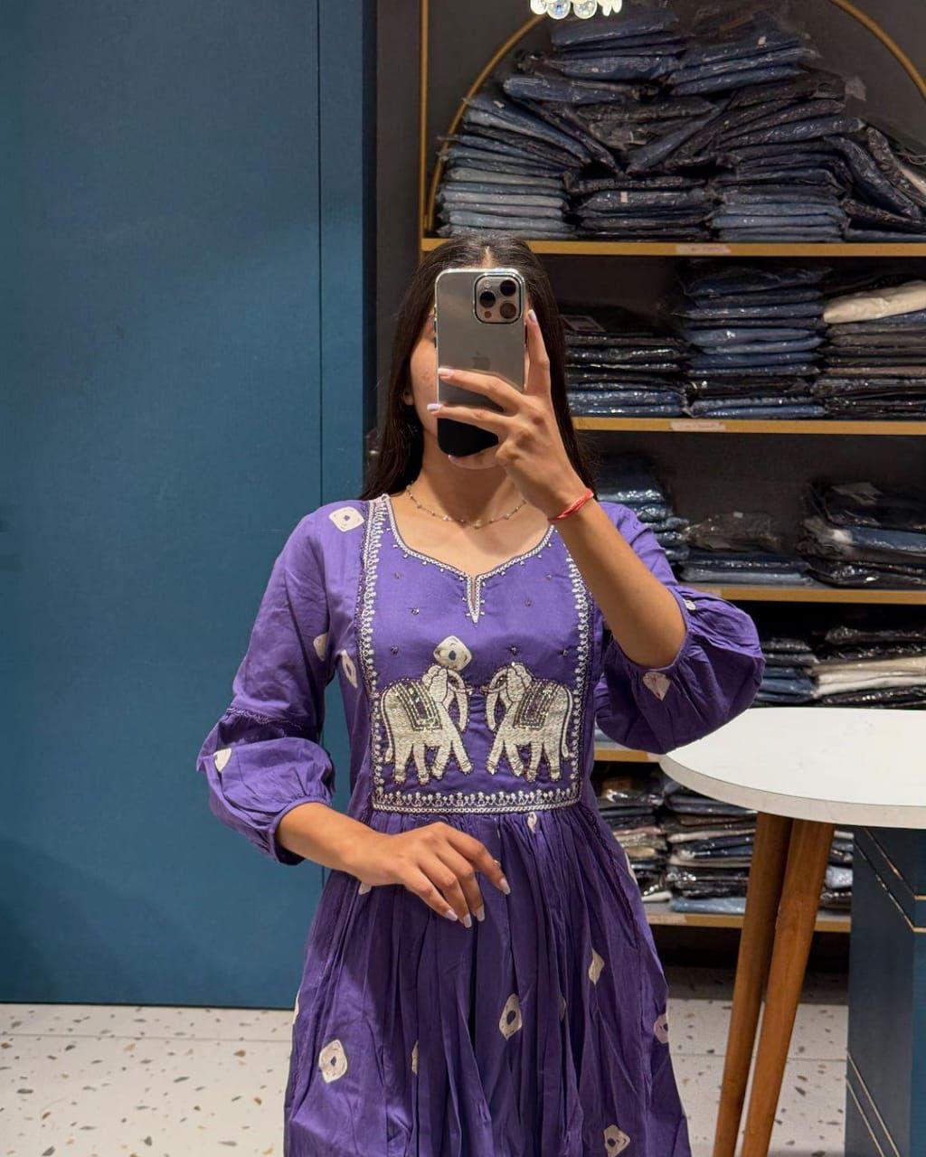 Adda Work Bandhani Print Kurta Set