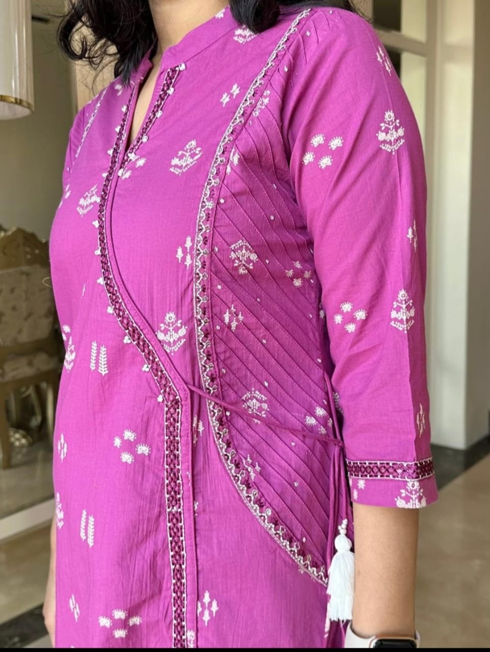 Angrakha Style Cotton Suit set for women