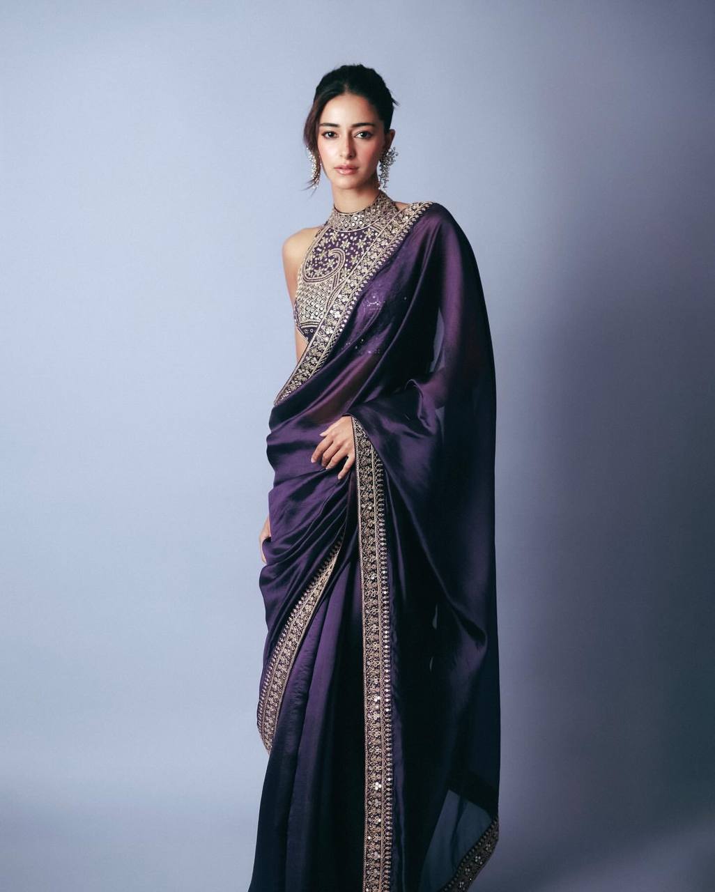 Delicately Handcrafted Sequins Work Saree
