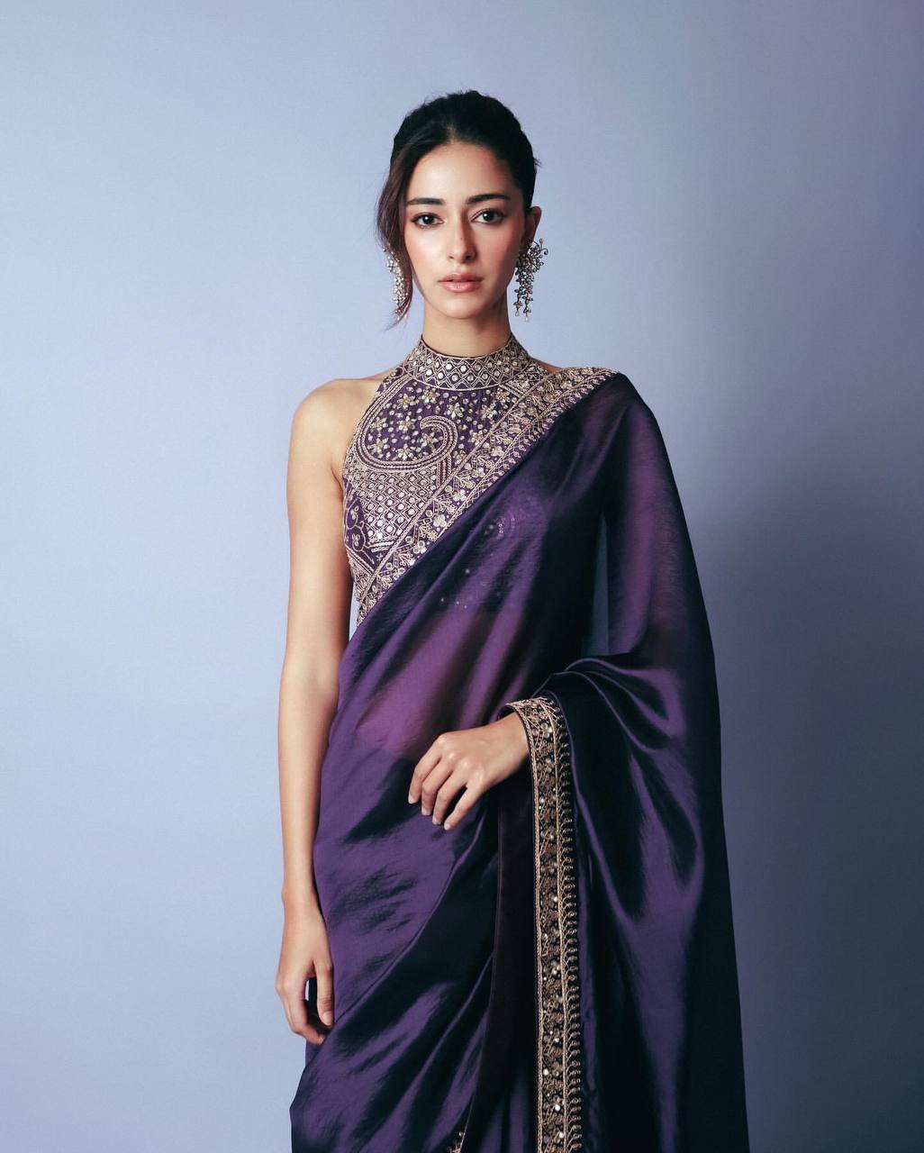 Delicately Handcrafted Sequins Work Saree