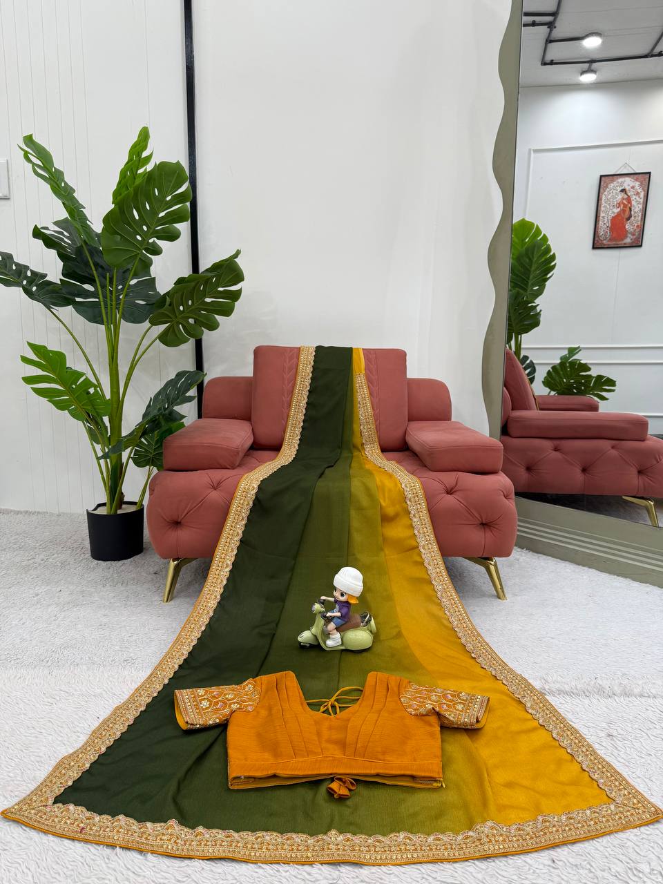 Pure Elegant Sequence Work Saree