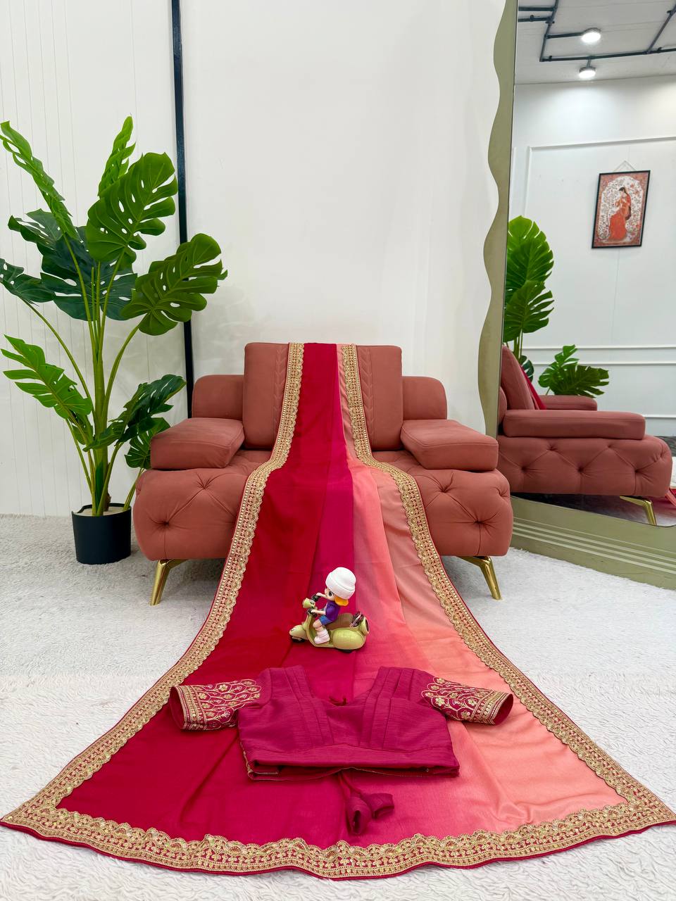 Pure Elegant Sequence Work Saree