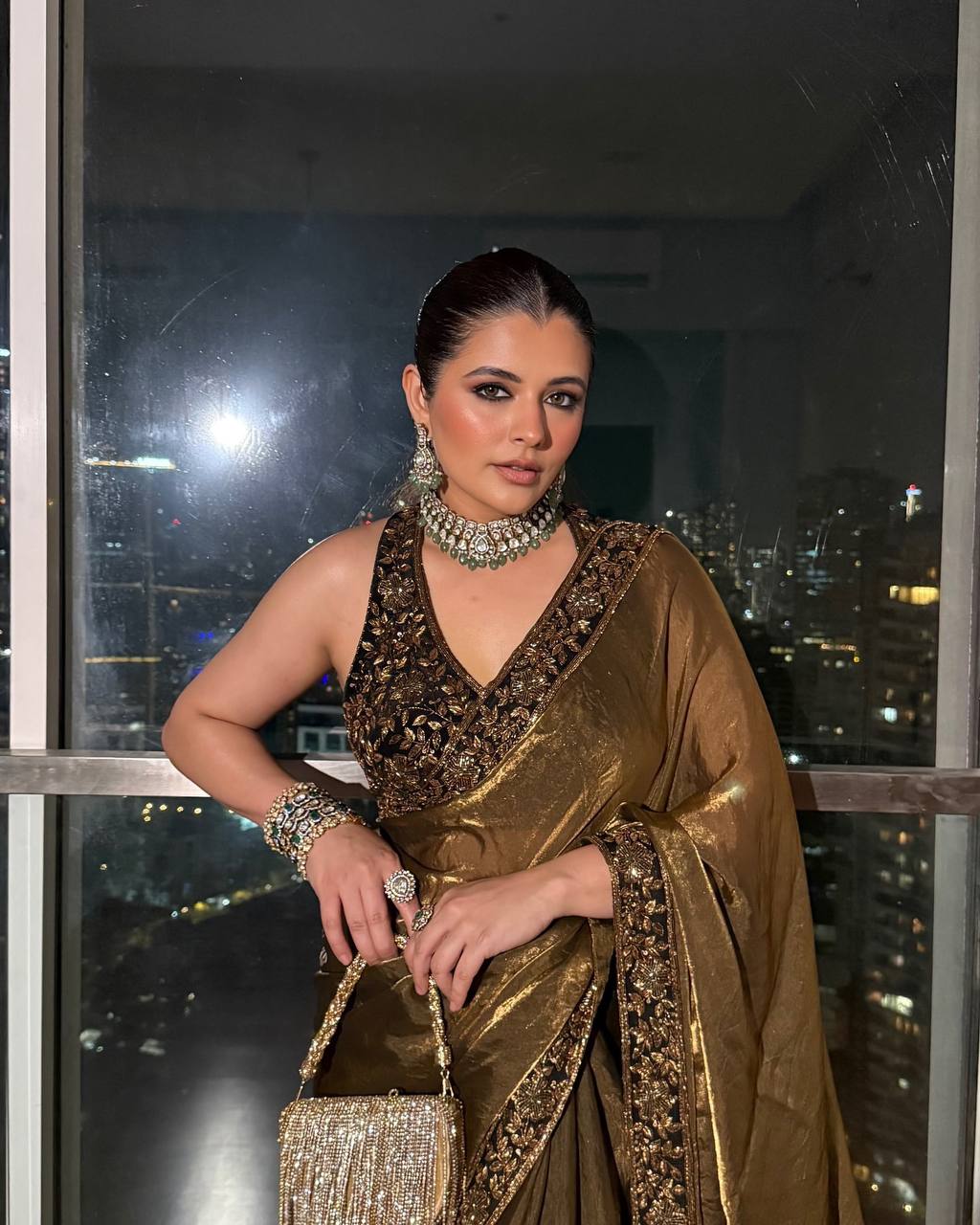 Bollywood Celebrity Sequin Saree
