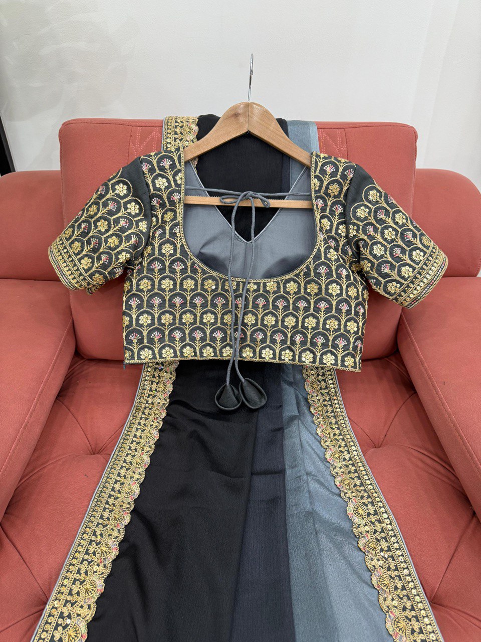 Pure Elegant Sequence Work Saree