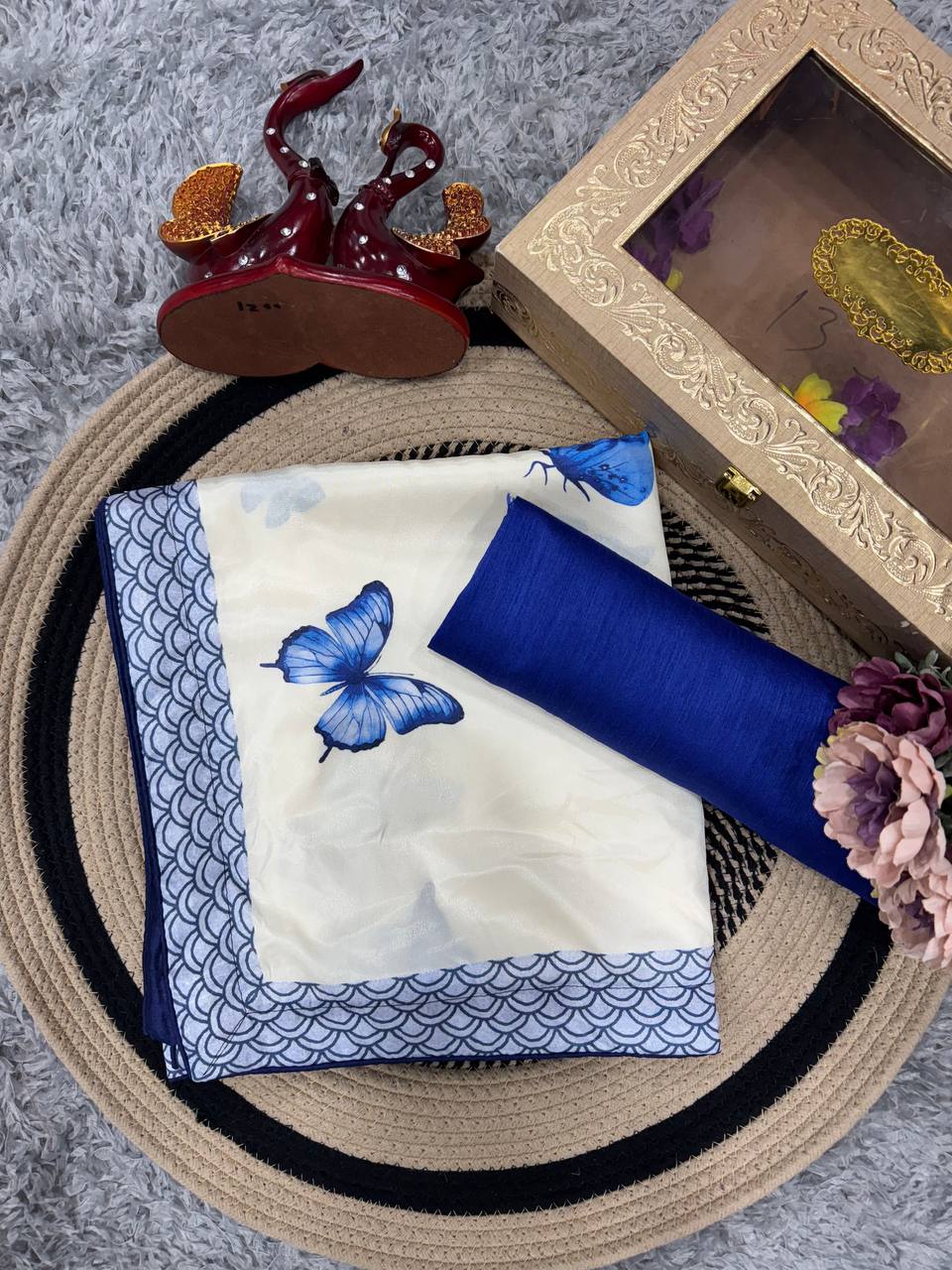 Natural Crepe Silk Designer Saree