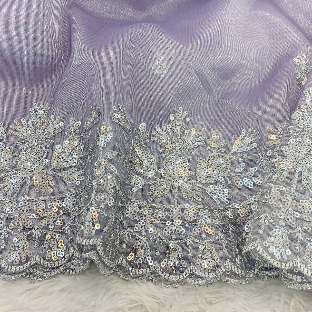 New Designer Twill Net Saree