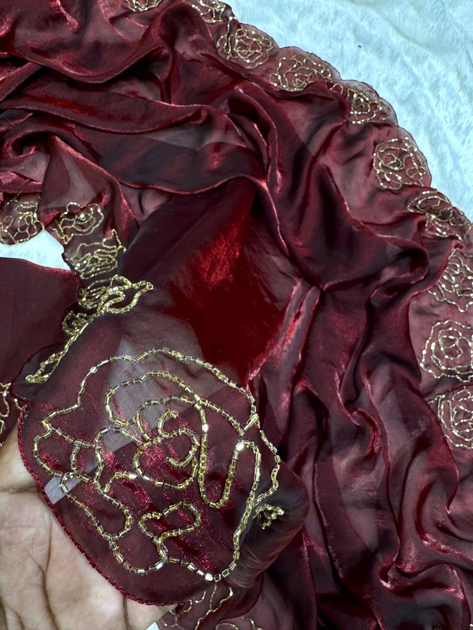 Beautiful Handwork Designer Saree